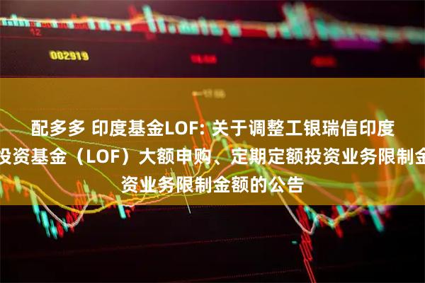 配多多 印度基金LOF: 关于调整工银瑞信印度市场证券投资基金(LOF)大额申购、定期定额投资业务限制金额的公告